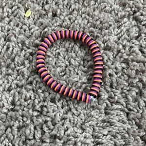 Striped Pink and Orange Bracelet